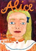Alice kuess den Mond bevor er schlaeft