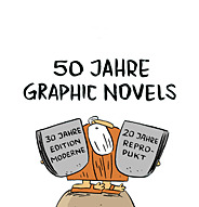 Plastiktuete / Tragtasche 50 Jahre Graphic Novels  (50er Pack)