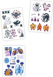Tattoos (9er Set) mit drei Motiven - TA-RO0003